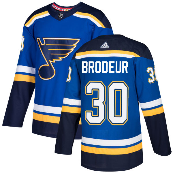 Adidas Men St.Louis Blues #30 Martin Brodeur Blue Home Authentic Stitched NHL Jersey->st.louis blues->NHL Jersey